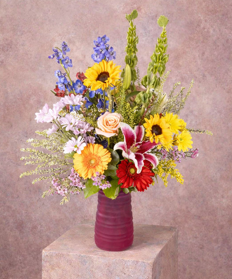 Sunflower, Stargazer Lily and Much More Arrangement