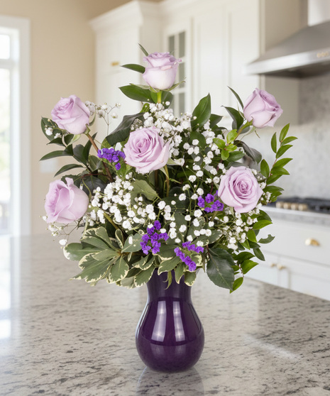 Purple Crush - Half Dozen Lavender Roses